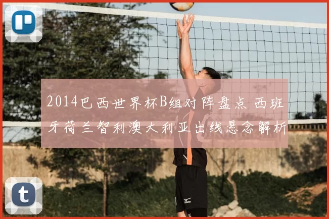 2014巴西世界杯B组对阵盘点 西班牙荷兰智利澳大利亚出线悬念解析
